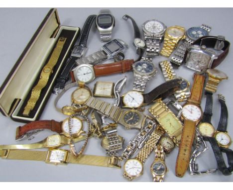A collection of good replica watches, together with various vintage wrist watches