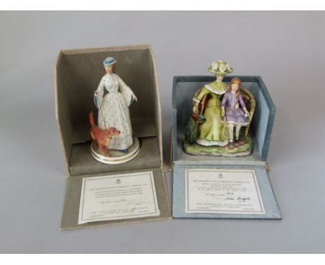 Two Royal Worcester limited edition figures from the Victorian series, both modelled by Ronald Van Ruyckevelt, Charlotte and 