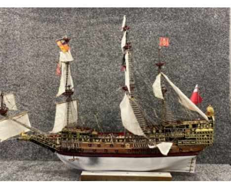 Sovereign of the seas hand built model. (100cms x 79cms)