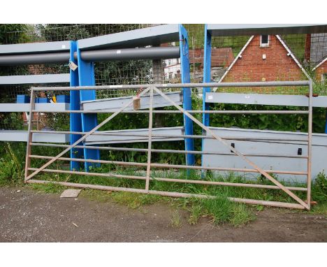 A Galvanised farm gate, 10' wide.
