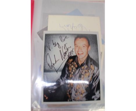 Autographs / signed items - Film and TV; 2 x Large Folders including Diana Rigg 10 x 8 , John Hurt&nbsp;10 x 8, Alex Kingston