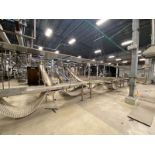Straight Section of Conveyor, with (2) Inclines with Drive, Straight Section Aprox. 50 ft. L (