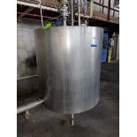 Damrow Bros. 400 Gal. S/S Vertical Insulated Tank, S/N 25609, with S/S Hinge Lid, Mounted on S/S