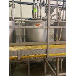 Aprox. 200 Gal. S/S Single Wall Mix Tank, with Lighnin Agitation, Mounted on S/S Legs (LOCATED IN