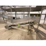 Incline Section of Conveyor, with S/S Sides & S/S Roof, Belt Aprox. 30" W, Peak of Incline to Floor: