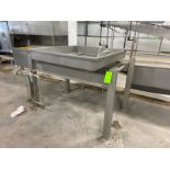 S/S Funnel, with Aprox. 57" L x 51-1/2" W, Mounted on S/S Legs (LOCATED IN CRYSTAL CITY, TX)