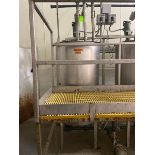 Aprox. 200 Gal. S/S Single Wall Mix Tank, with Lighnin Agitation, Mounted on S/S Legs (LOCATED IN