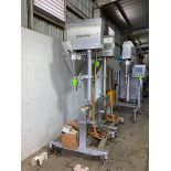 Speed-Dee Packaging Machinery Inc. S/S Volumetric Filler, with S/S Funnel, Mounted on S/S Portable