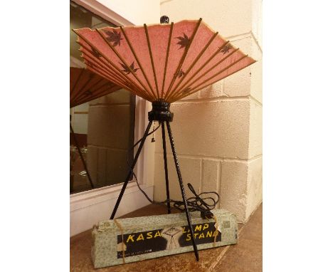A Kasa lamp stand with Bakelite fitting, boxed