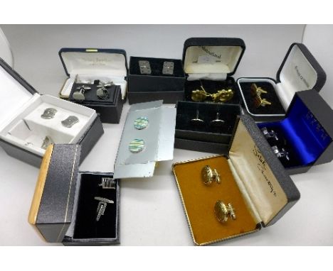 Assorted boxed cufflinks