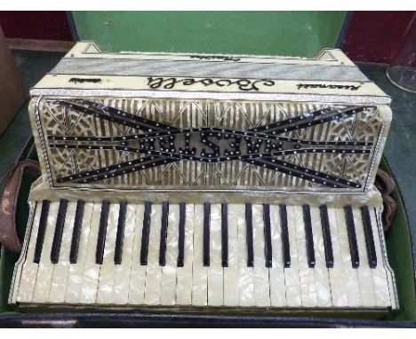 A cased Boselli accordion