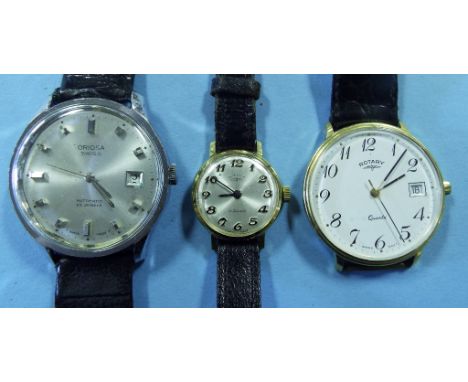 A lady's Rotary wristwatch, a gentleman's Oriosa wristwatch, and a gentleman's Rotary wristwatch (3)