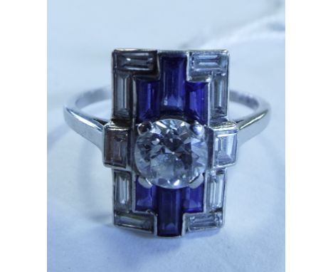 EXTRA LOT: An Art Deco sapphire panel ring, in a white coloured metal mount Condition report Report by NG

EXTRA LOT:

Art De