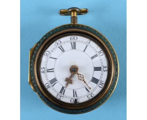 An 18th century pair cased pocket watch, the movement signed Jno Price, London, No 312, in a silver case, London 1766, and sh