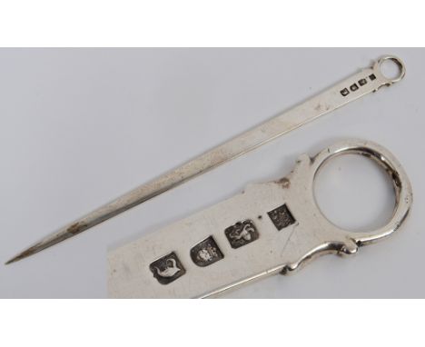 An 18th century meat skewer, with a ring end, London 1764, approx. 3.5 ozt, 30 cm  See illustration