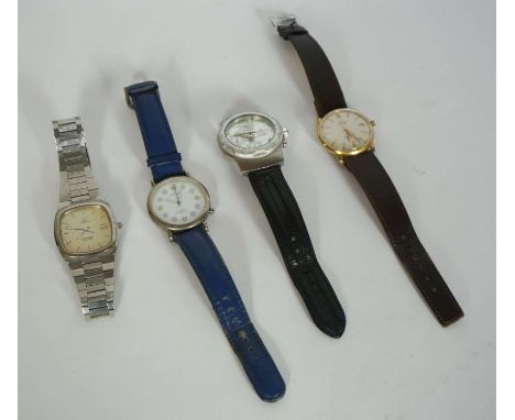 Four watches, including a Omega quartz Seamaster, and a F1 chronograph (4)