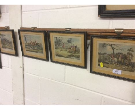 After Henry Alken, a set of four coloured hunting prints 