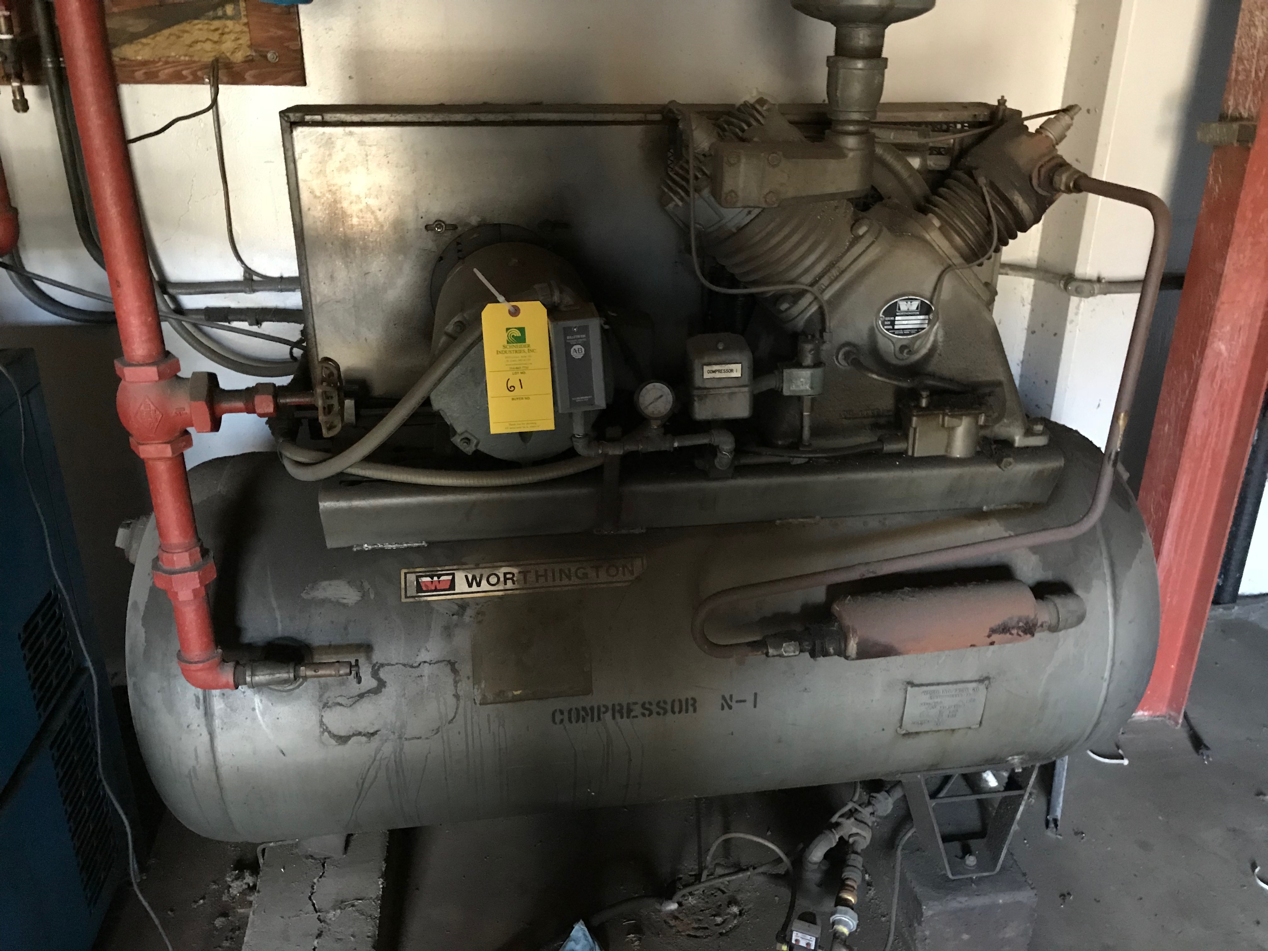 Worthington Air Compressor, SN EU 5865