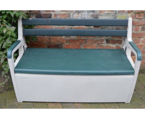 Plastic storage bench