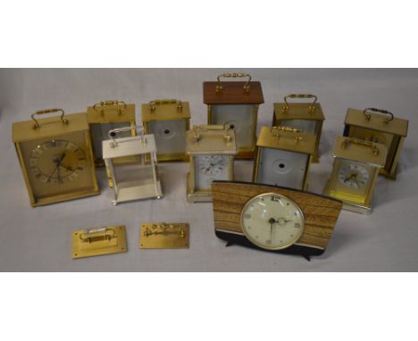 Modern carriage clocks and varying sized carriage clock cases