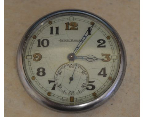 Jaeger-LeCoultre General Service Trade Pattern military pocket watch, rear of case engraved G.S.T.P, T 17378 with broad arrow
