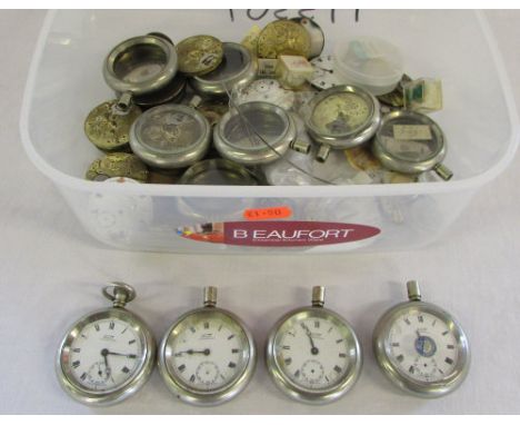 Assorted Tissot pocket watch parts