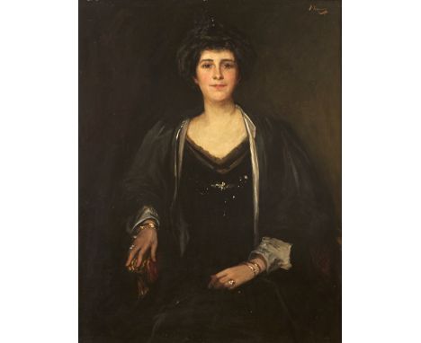 Sir John Lavery RA RSA RHA (1856-1941) PORTRAIT OF LADY BARRON TOTTIE, 1905 oil on canvas signed upper right; bearing Art Mus