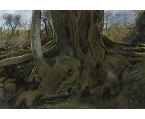 Blaise Smith (b.1967)  TREE TRUNK, 2003  pastel  signed with initials and dated lower right  18 by 27in. (45.7 by 68.6cm) Fiv