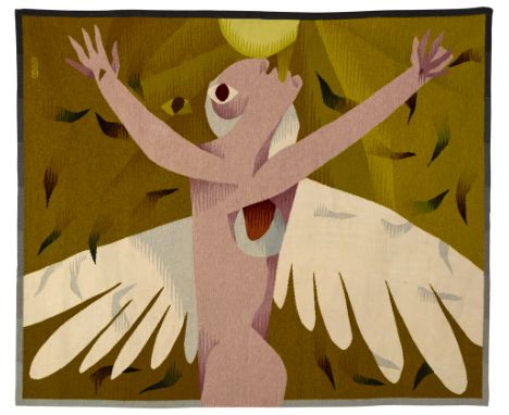 Louis le Brocquy HRHA (1916-2012) CHERUB, 1952 Aubusson tapestry, Atelier Tabard Frères et Souers, France; (no. 8 from an edi