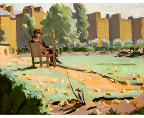 William John Leech RHA ROI (1881-1968) THE GARDENS, MAIDA VALE, LONDON oil on canvas signed lower left Collection of Louis Ki