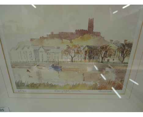 A print, Richard Wood, Evening Light Lancaster 48/500