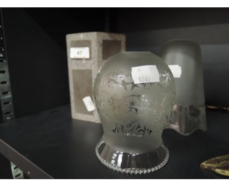 Three 1930's lamp shades