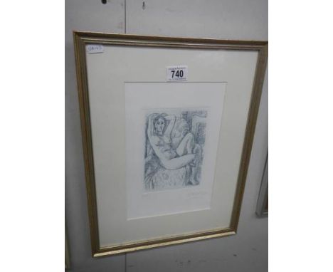 Henri Matisse (1869-1954) An etching of a seated female nude, initialled E.A. for epreuve d' artiste (artist's proof) signed 