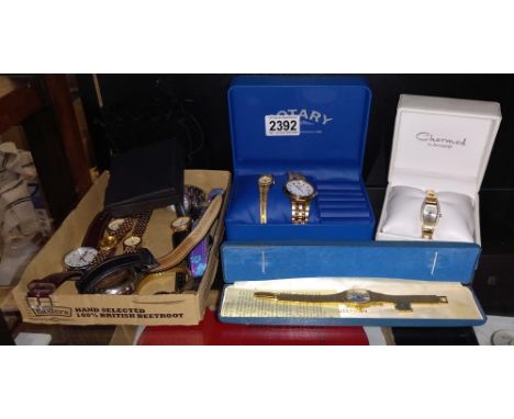 A quantity of wristwatches including Rotary, Stauer etc