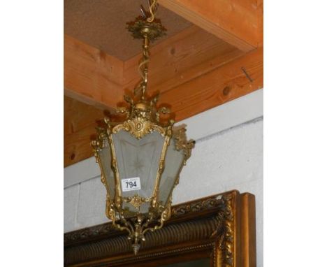 A hanging hall lamp, COLLECT ONLY.
