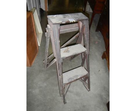 An old wooden step ladder. COLLECT ONLY.