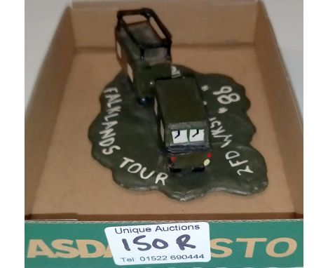 A 1986 Falklands tour No.2 field workshop BV section conflict ware metal model.