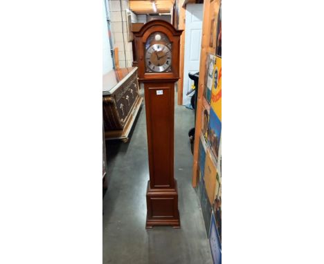 A mahogany short longcase clock with tempus fugit Westminster chime movement, height 151cm COLLECT ONLY