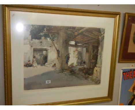 Sir William Russell Flint limited edition print "Conversation at St. Martin", pencil signed in margin with blindstamp, publis
