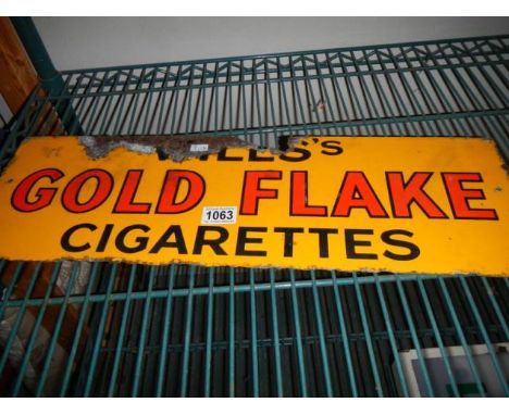 A Gold Flake double sided enamel advertising sign, COLLECT ONLY.