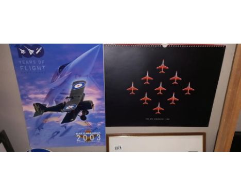 A quantity of Red Arrow and RAF related pictures, prints, calendars etc