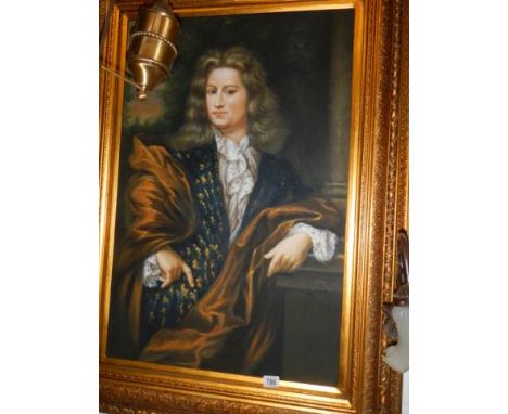 A gilt framed oil portrait of a gentleman, COLLECT ONLY.Frame & picture in very good condition.Frame 88cm x 119cm