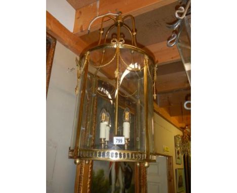 A good quality brass hall lantern, COLLECT ONLY.