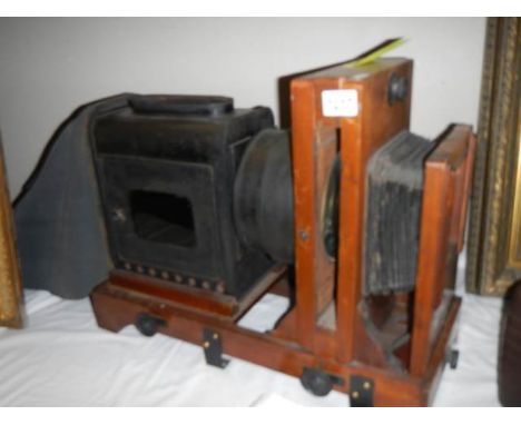 A magic lantern projector for spare or repair, (has a lens inside) COLLECT ONLY.