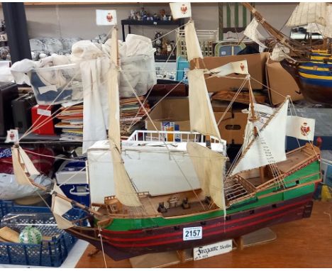A wooden model of a Fregatte Berlin AD1674 sailing ship COLLECT ONLY 