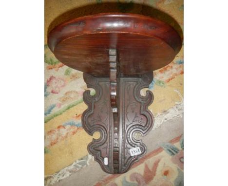 A carved wood wall bracket, COLLECT ONLY.