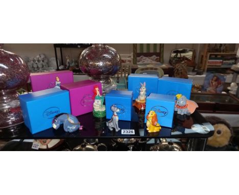 7 Disney boxed trinket boxes including Lady and Tramp