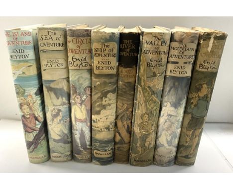 A set of eight Enid Blyton Adventure Series books, all first editions, all with dust jackets (one dj is a facsimile),Images i