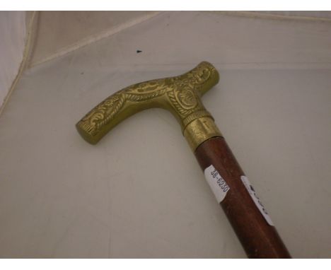 BRASS HANDLED WALKING STICK