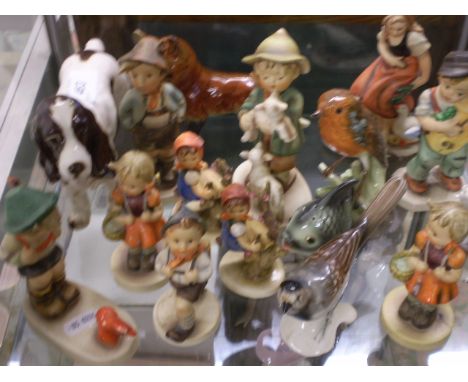COLLECTION OF MOSTLY GOEBEL HUMMEL AND BIRD FIGURES
